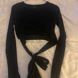 Black Crop Top with bow